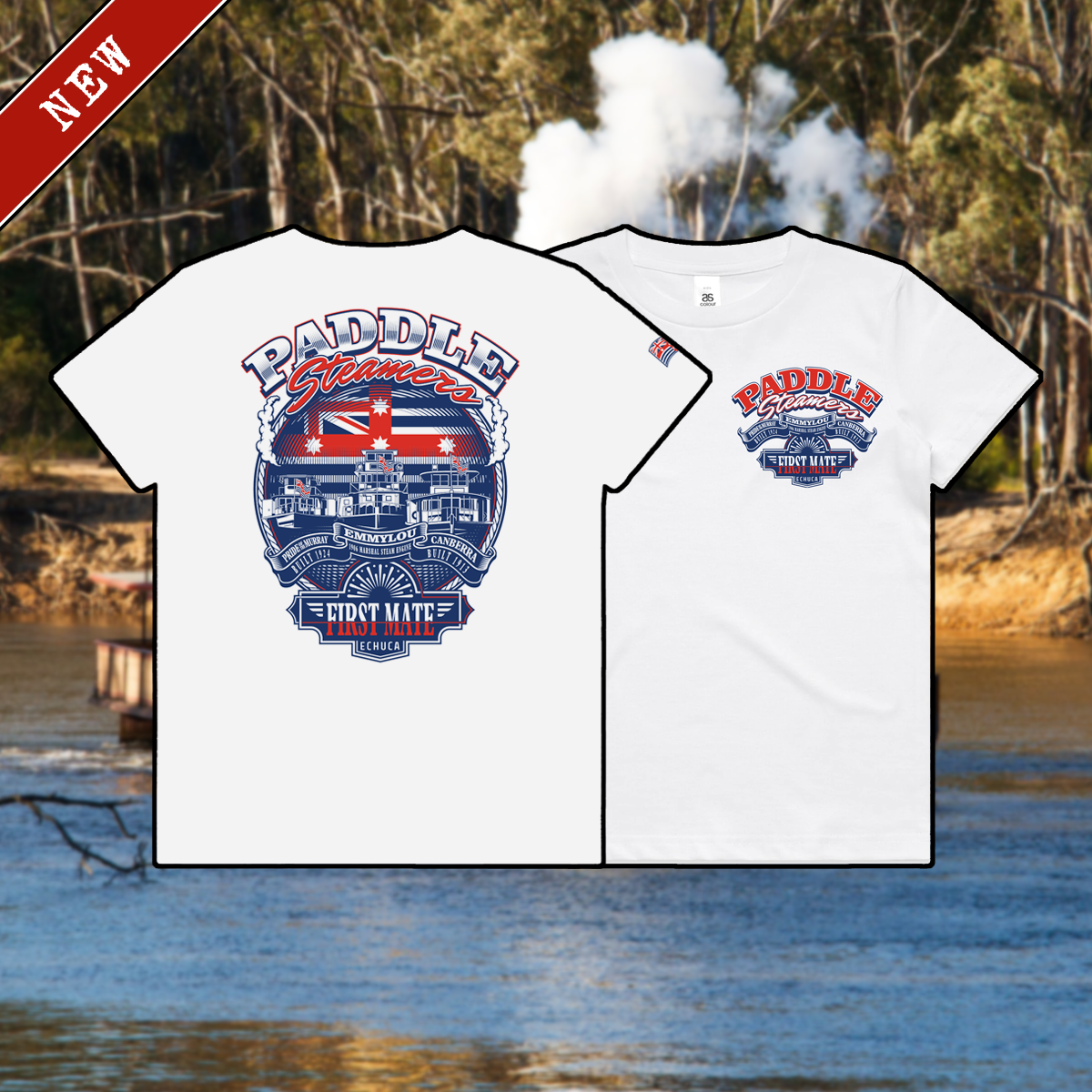 T-Shirt - Paddlesteamers White Kids