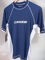Rash Guard for Men BLUE/WHITE with short sleeves