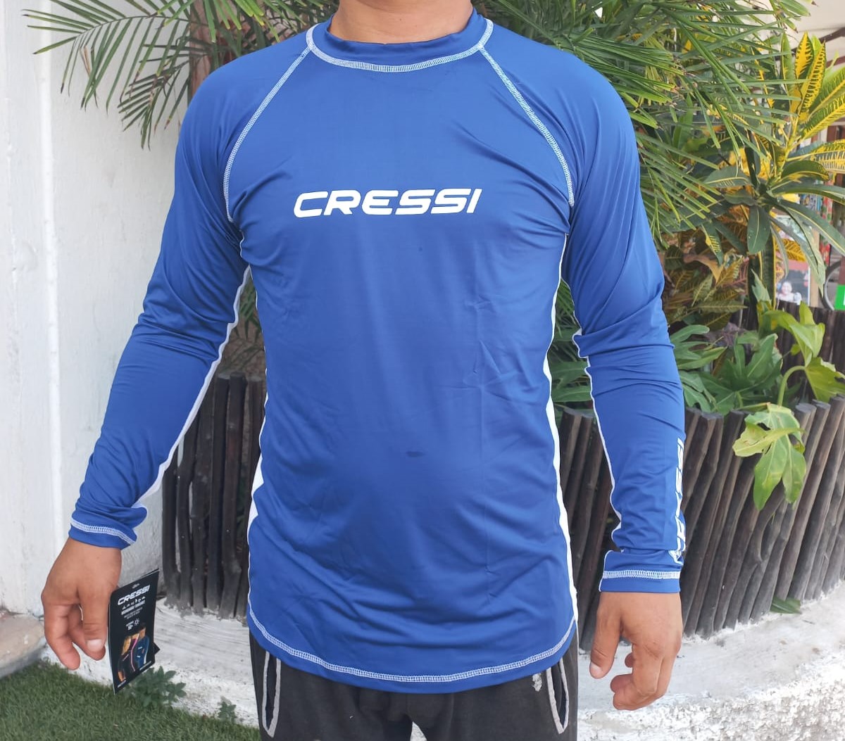 Rash Guard for Men BLUE/WHITE with long sleeves