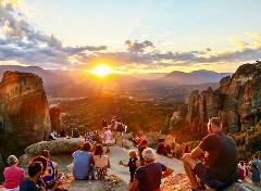 Majestic Sunset on Meteora Rocks Tour