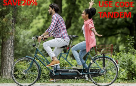  Self-Guided Tandem Tour for 2 - Choose your Route!*