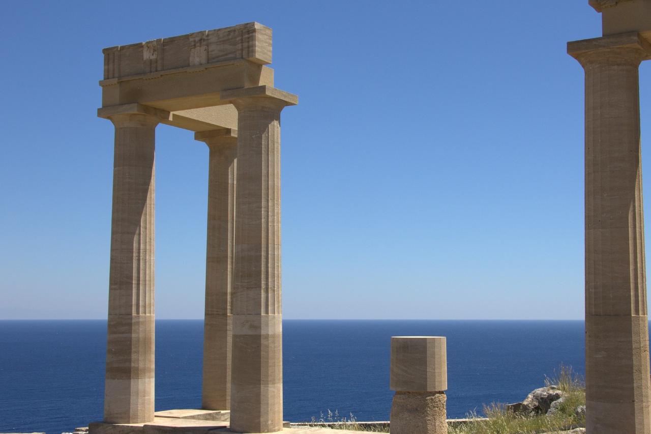 3). Rhodes town and Lindos Acropolis