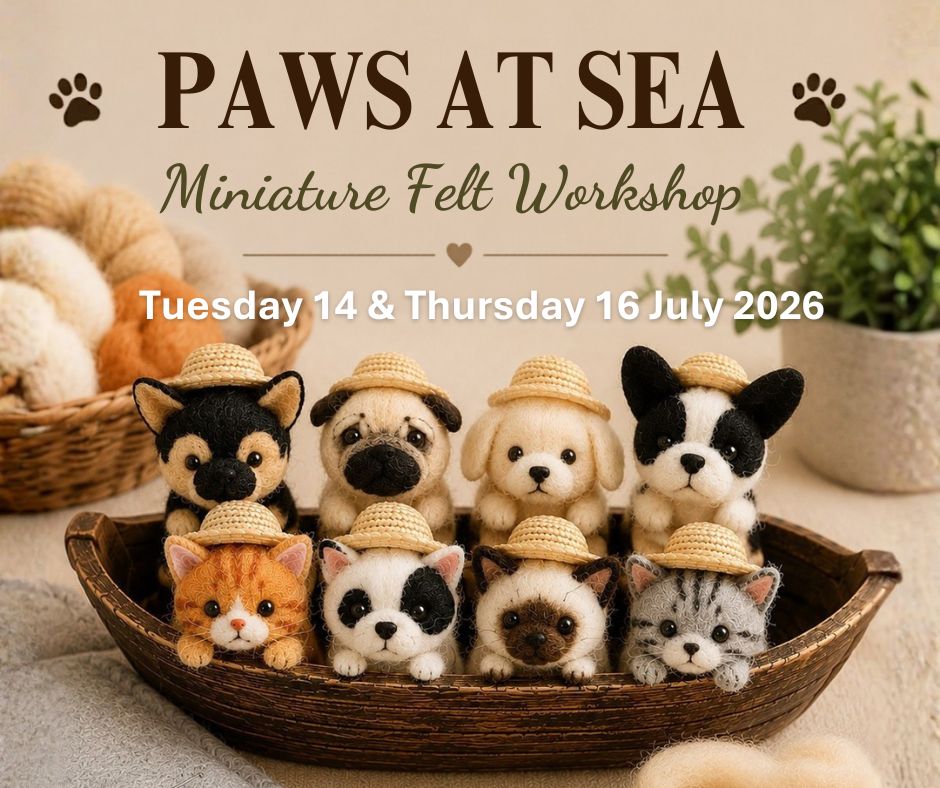 Paws at Sea: Miniature Felt Workshop