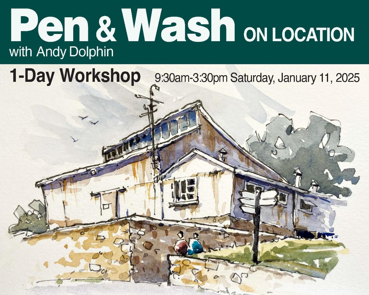 Pen & Wash on Location Workshop with Andy Dolphin