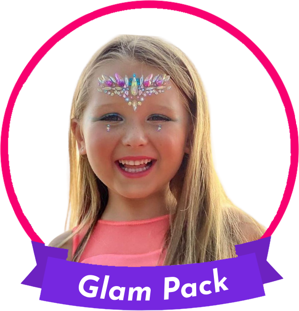 Glam Pack - Face Jewels & Stick on Nails - Paradise Resort Gold