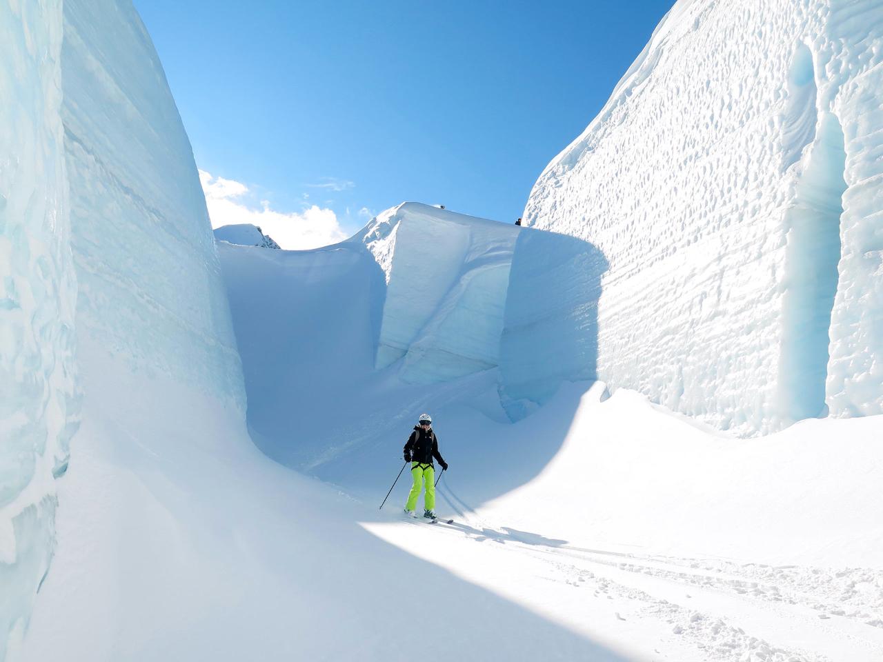 Ski the Tasman Glacier