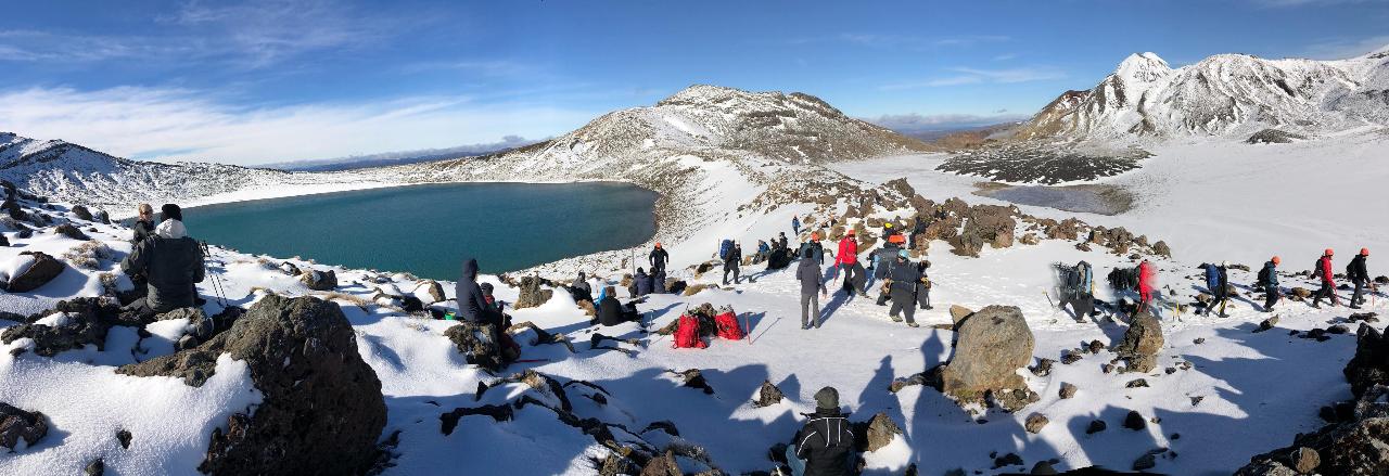 XXXX Winter Tongariro Alpine Crossing Guided Hike INCLUDES: Return Transfers from CBD Taupo - Turangi or Whakapapa, includes all mountain gear!