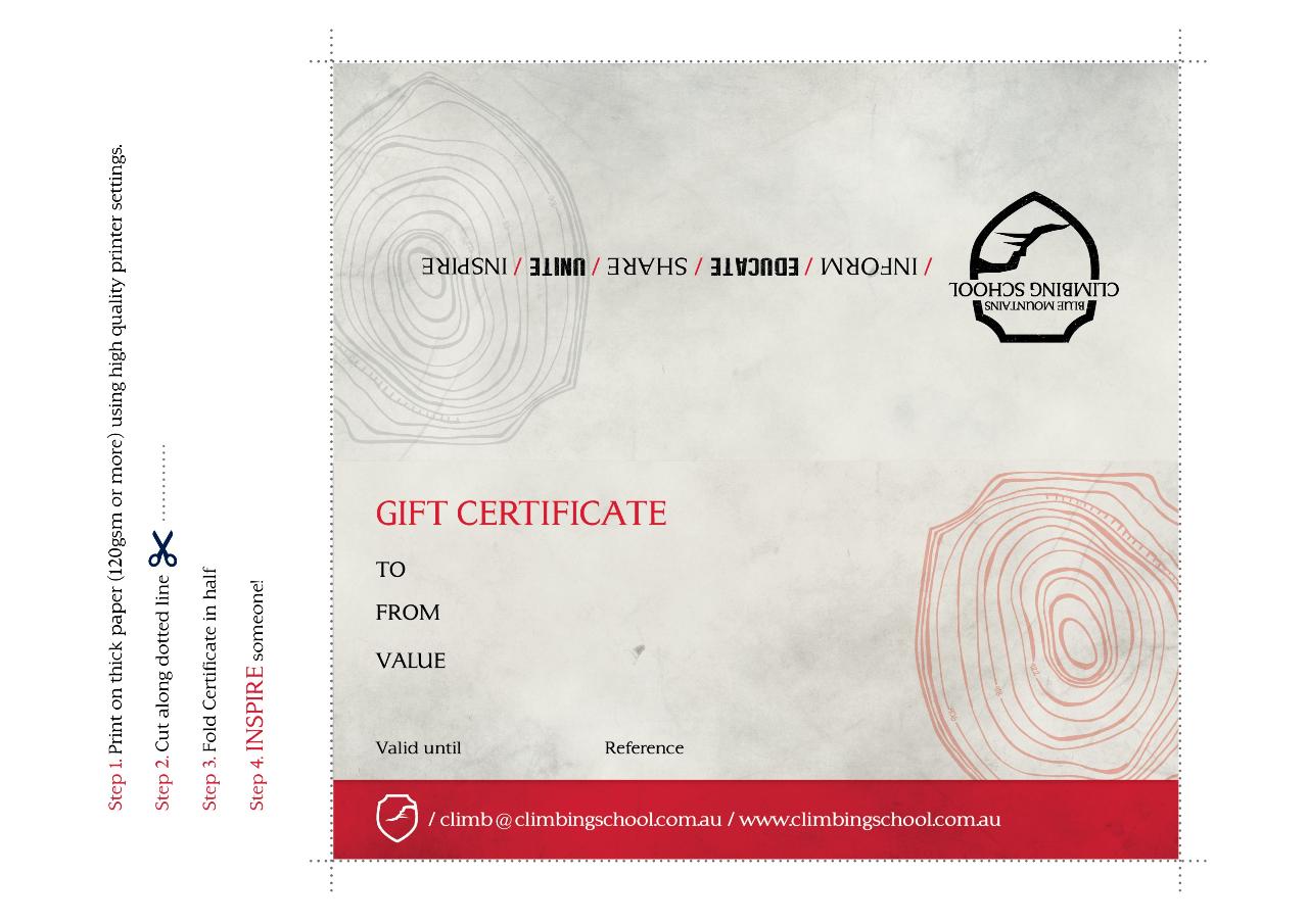 Gift Certificate - Intro to Navigation