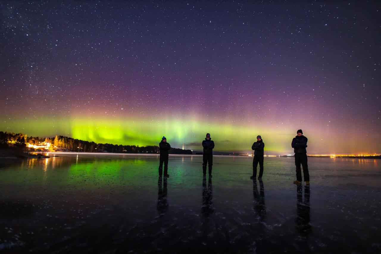 Nordic Ice Skating at Night