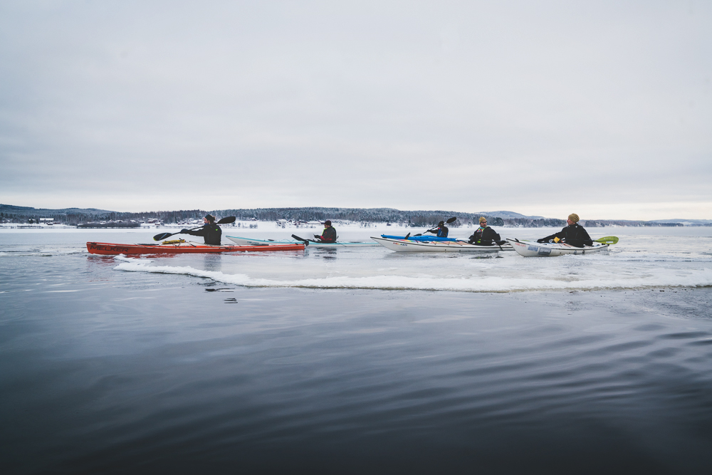 Winter kayaking