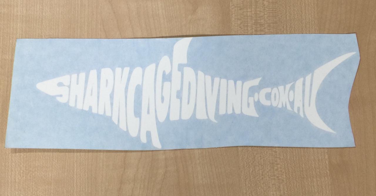 Shark shape website sticker