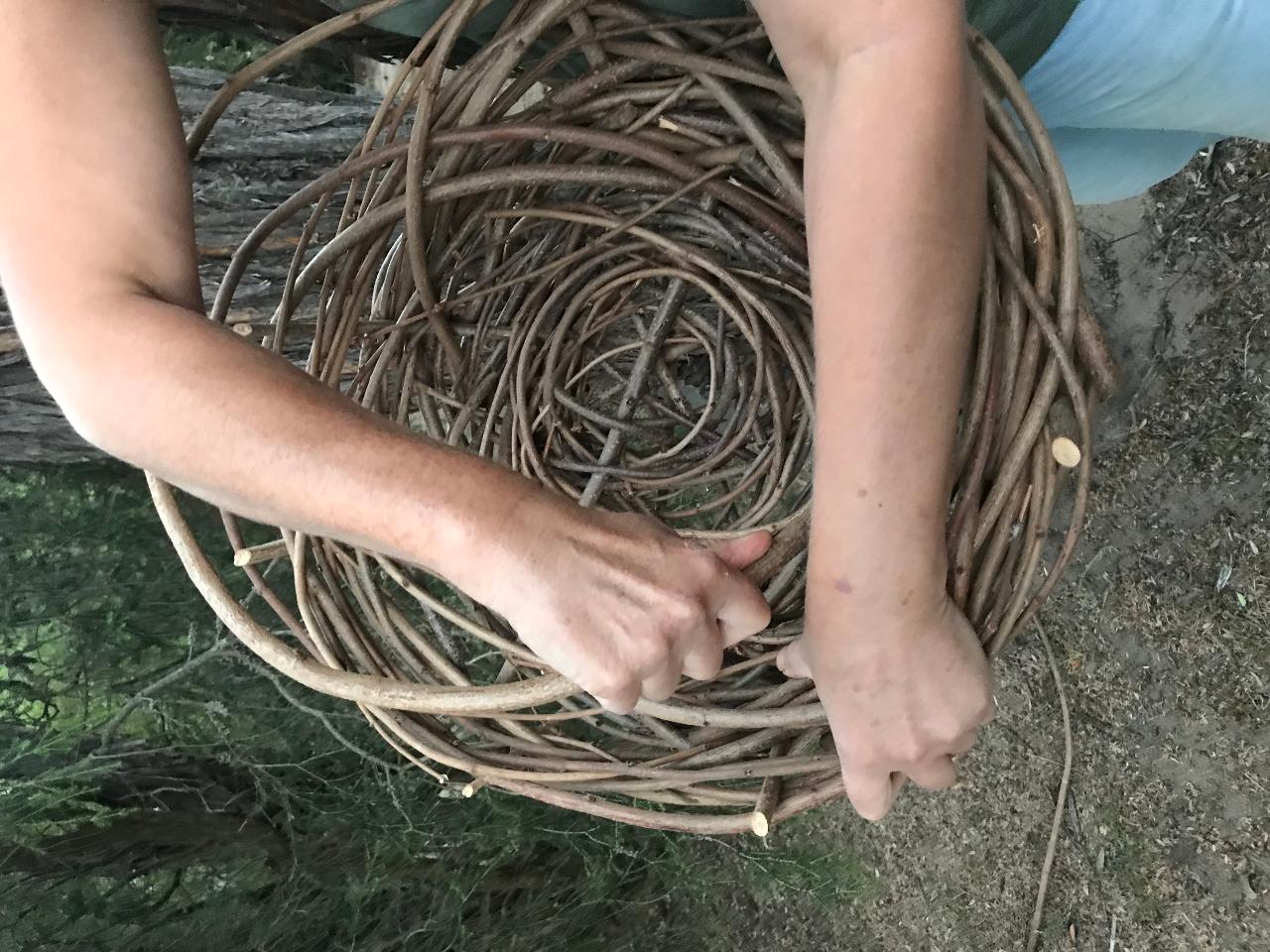 Hazelnut Cane basket weaving workshop 