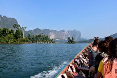 Day Tour by Longtail Boat on Cheow Lan Lake in Khao Sok National Park from Krabi