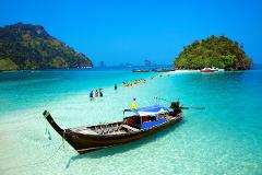 4 Island Tour by Traditional Big Longtail Boat from Krabi
