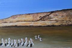 Rivergum Art Experience - Pelicans & Cliff Painting