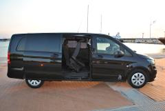 From central Athens to Athens international airport,  with Simple Sedan, Station Wagon, Minivan or Minibus