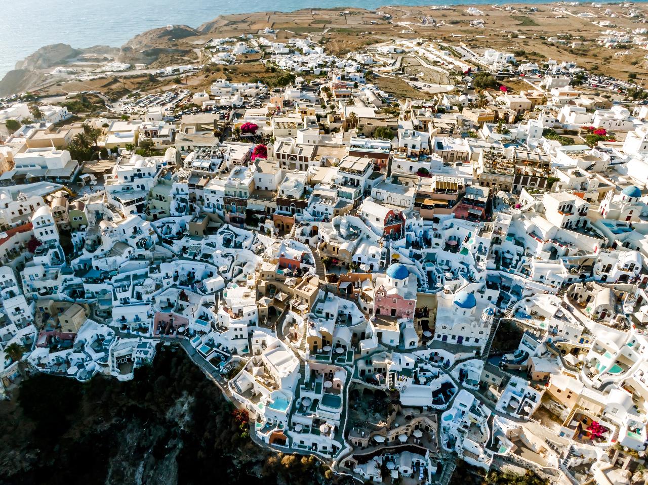 From Pirgos to Santorini International Airport