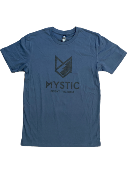 Mystic Mens Tee - Petrol Blue with Black Logo