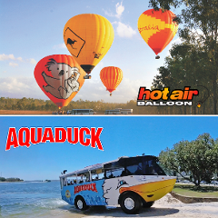Aquaduck + Hot Air Balloon Combo - Save up to $50 PLUS free Hot Air Balloon photos 