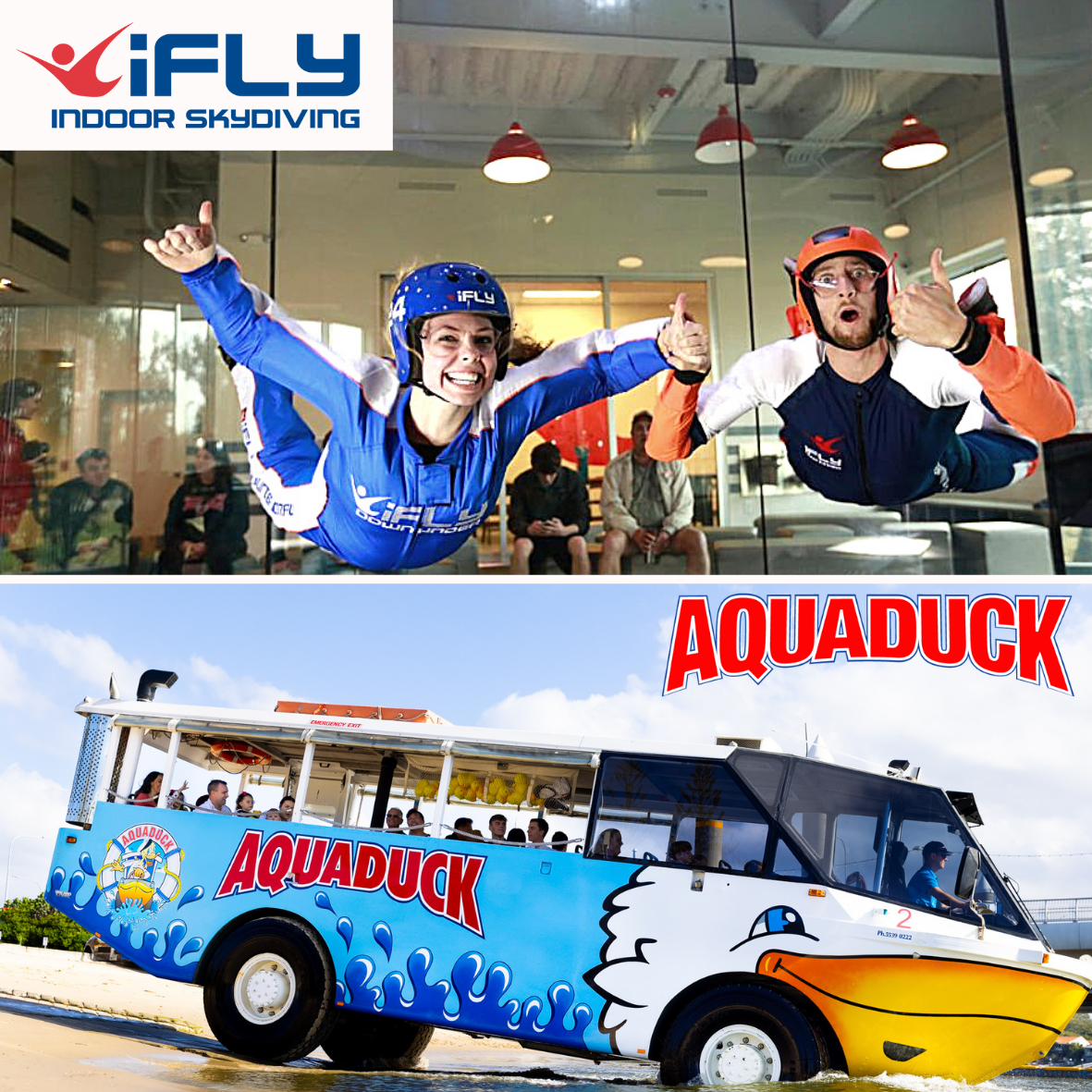 Aquaduck + iFLY Indoor Skydiving