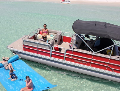 Pontoon Boat 24 ft 90 HP Half Day