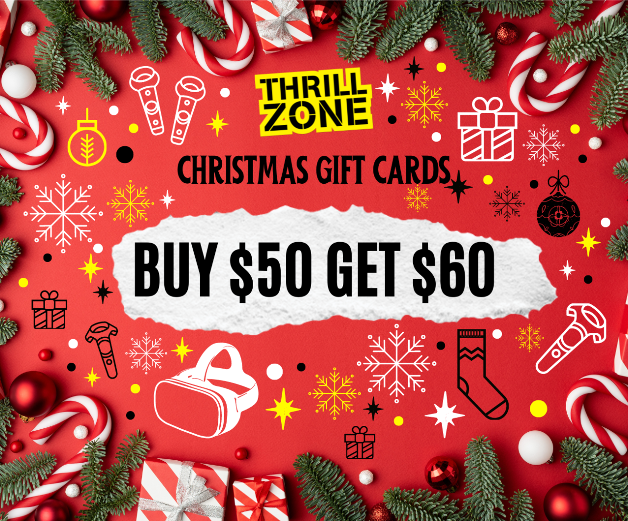 Xmas Gift Card - Buy $50 get $60