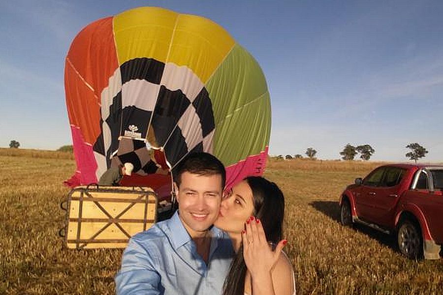 Hot air balloon flight for deals two