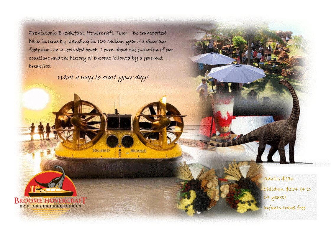 Prehistoric Cocktail Breakfast Hovercraft Tour