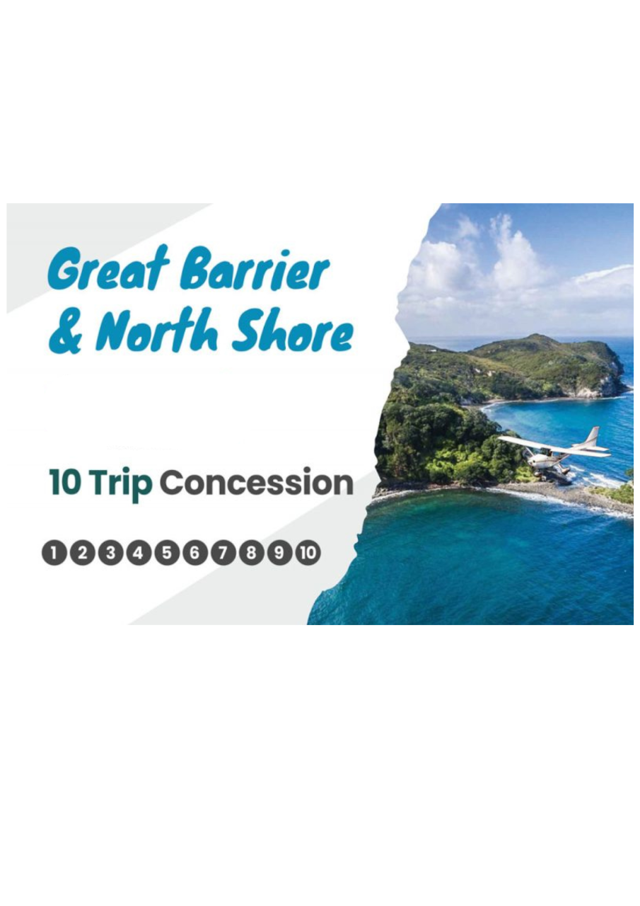  Concession x10 - North Shore & Great Barrier
