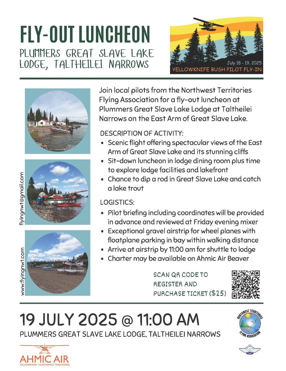 FLY-OUT LUNCHEON - PLUMMERS GREAT SLAVE LAKE LODGE - July 19, 2025