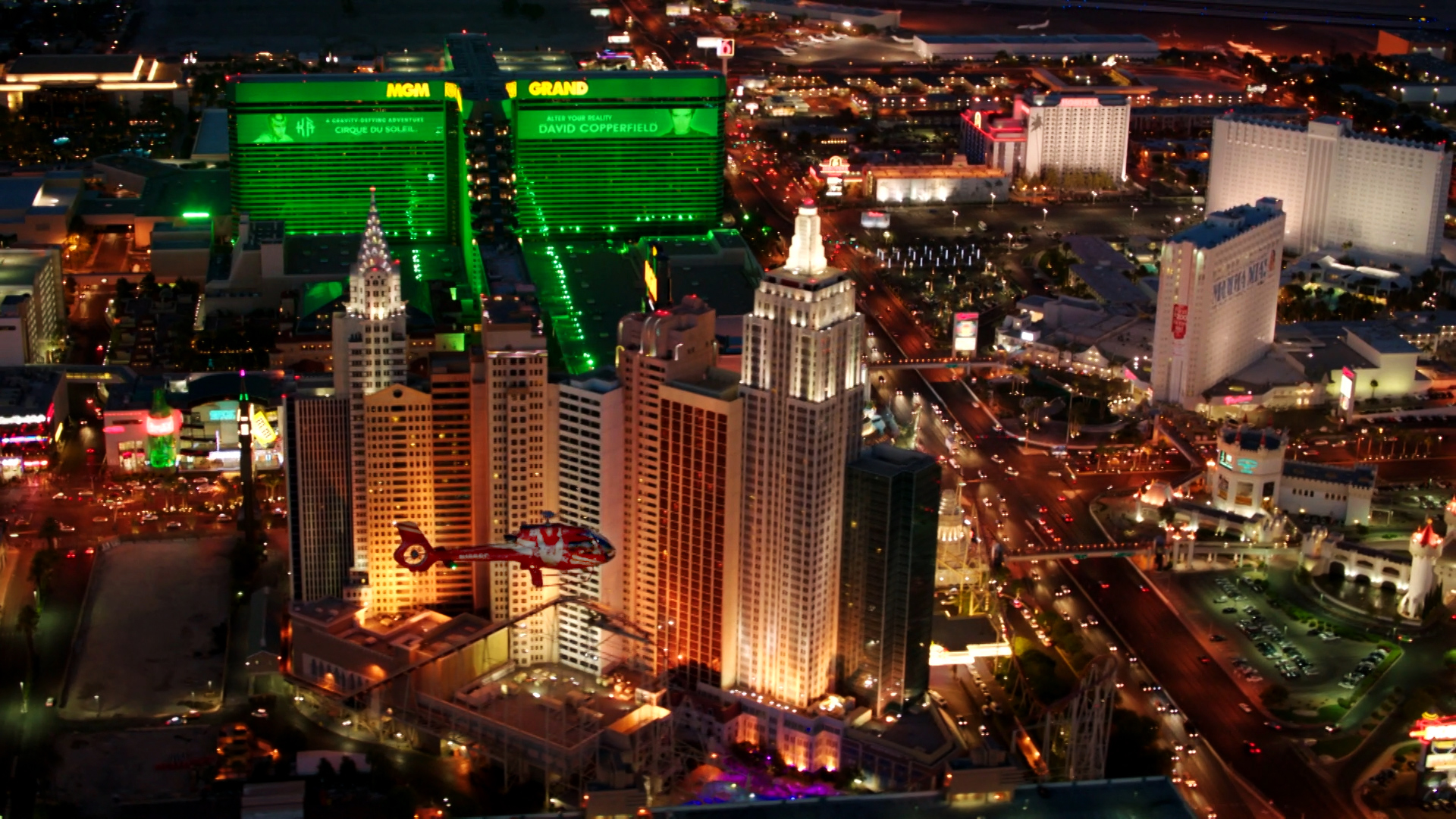 Las Vegas Strip Highlights Flight Tour with Transfers