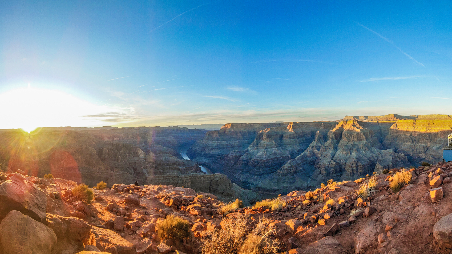 Over the Edge Grand Canyon Tour with Helicopter and Boat | Park Entrance, Meal and Skywalk Included