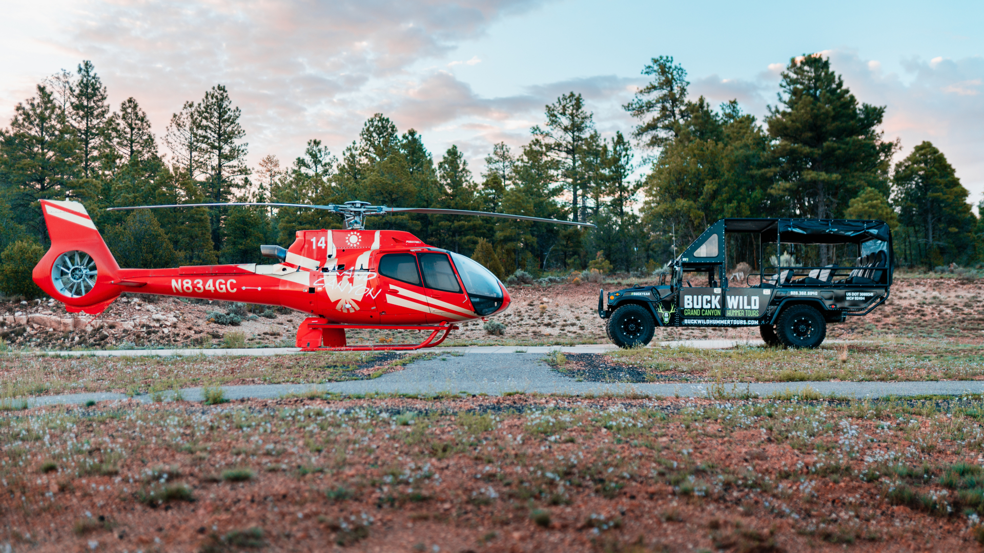 Grand Kingdom Grand Canyon National Park Flight with Hummer Tour