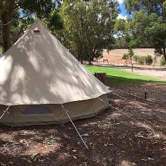 5 meter Luxury Canvas bell tent. CHOOSE YOUR OWN CAMPSITE