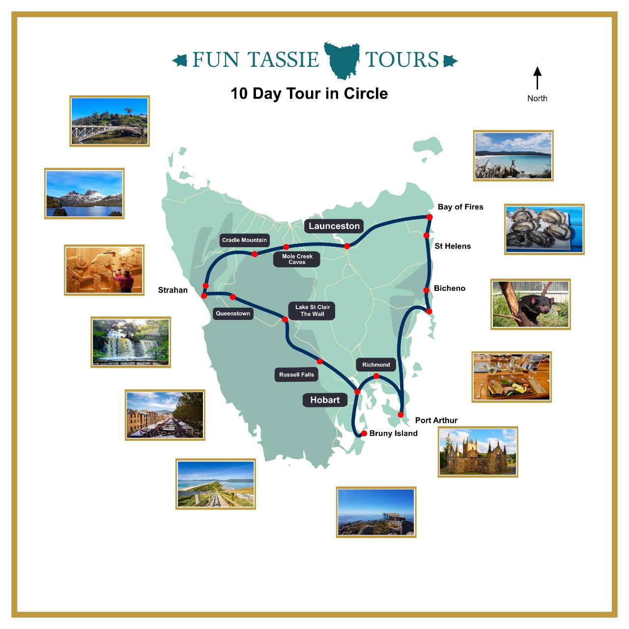 10 Day Tasmania Tour In Circle