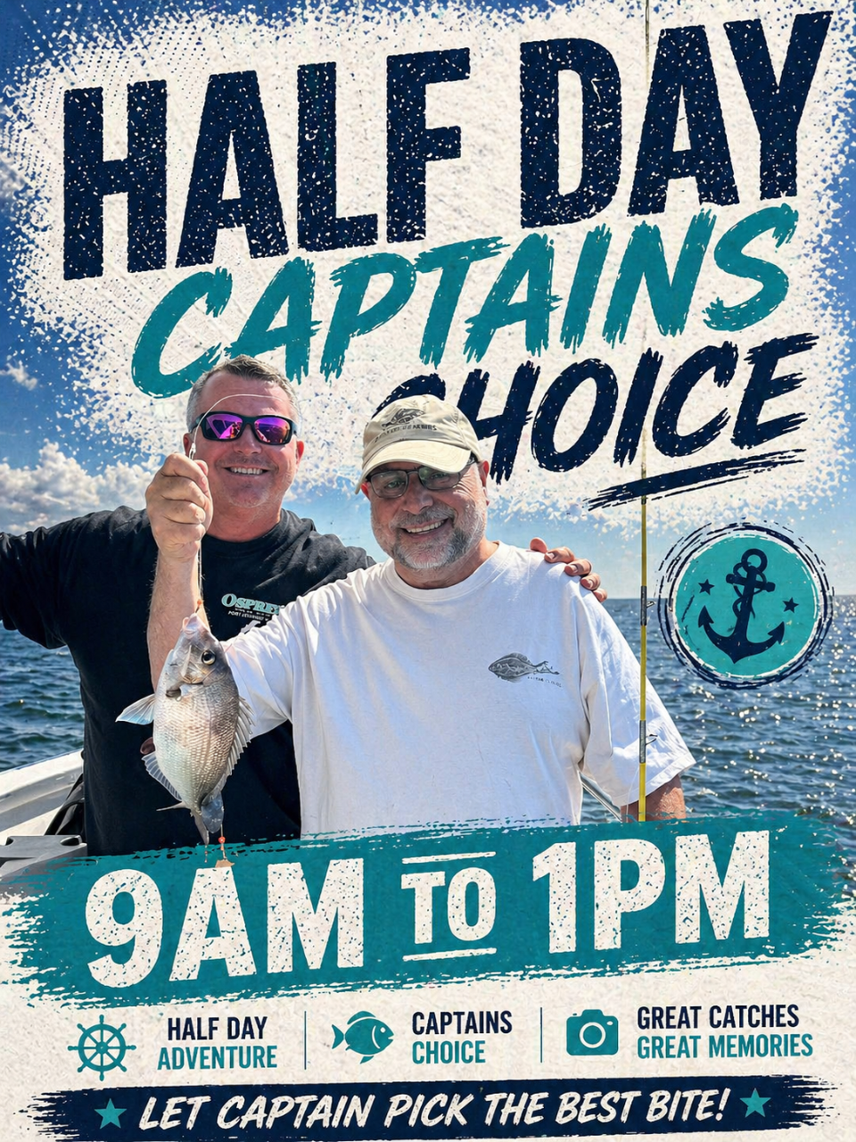 PORT JEFFERSON: HALF DAY 9AM TO 1PM FLUKE FISHING