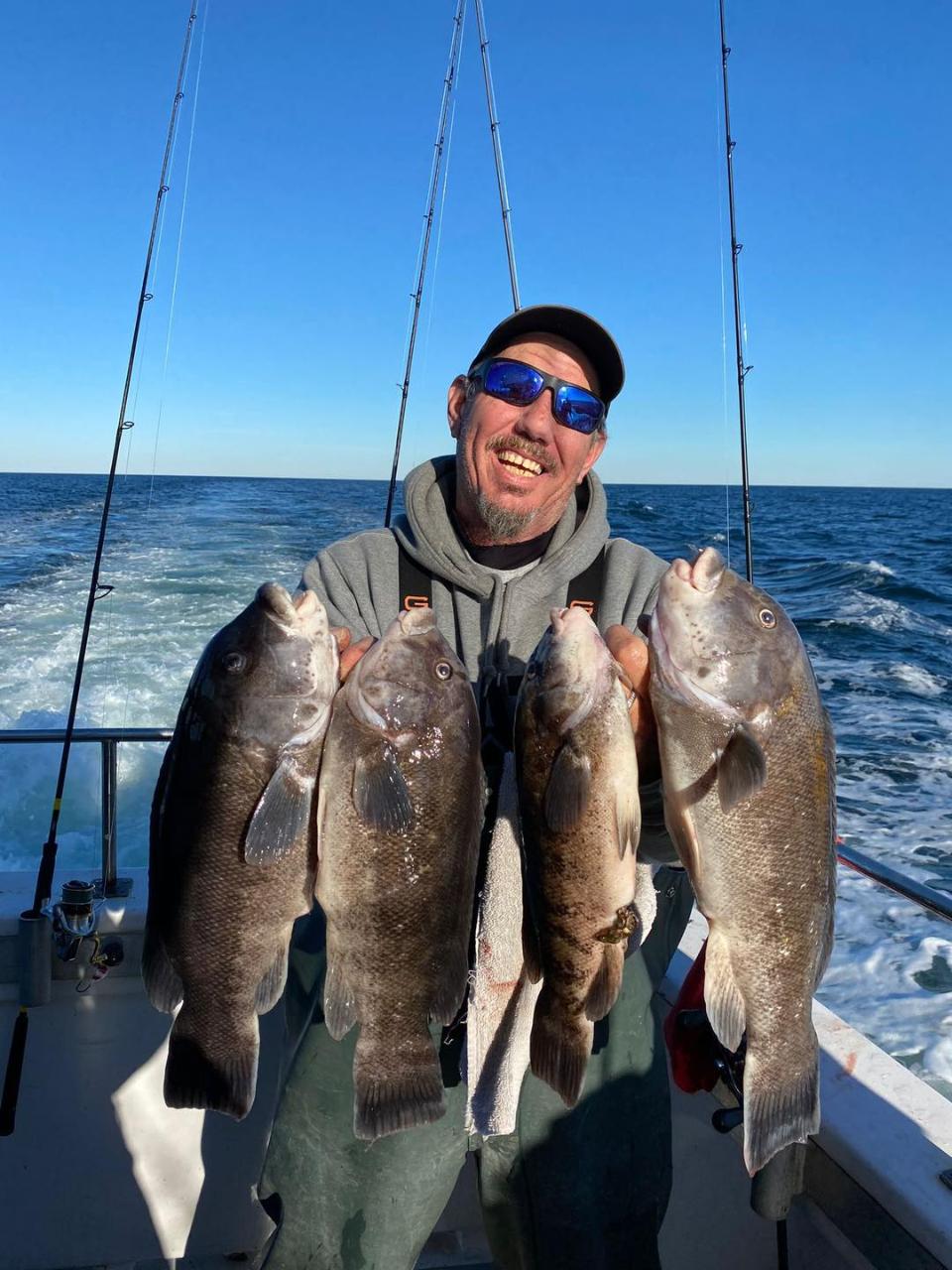 APRIL TOG FISHING MONDAY AND SATURDAYS 6AM-4PM DEPARTING OUT OF KAMMERMANS MARINA IN ATANTIC CITY