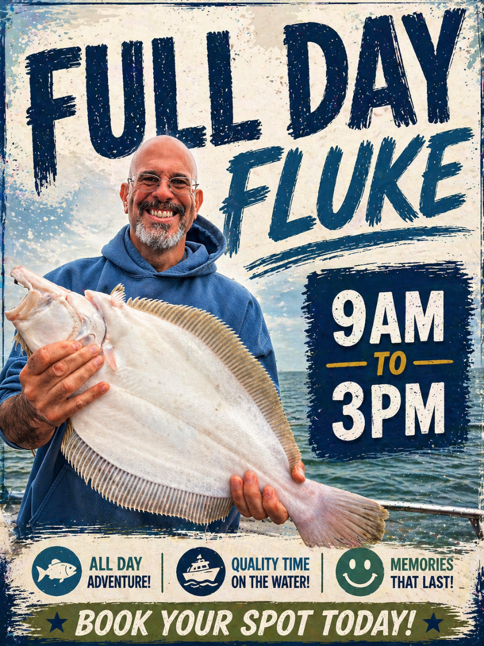  PORT JEFFERSON FULL DAY FLUKE 9AM TO 3PM