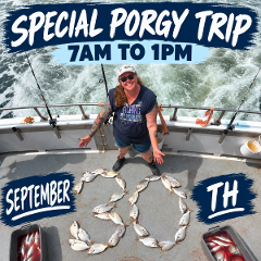 PORT JEFFERSON 7AM to 1PM PORGY SPECIAL