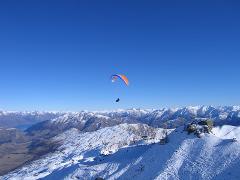Winter Paraglide Summit Take off