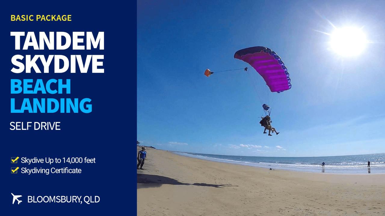 Tandem Skydive with Beach Landing - Self Drive