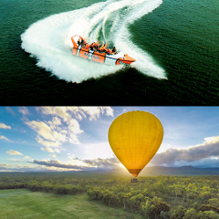 Cairns Classic Hot Air  Balloon flight with Bad Fishy Jetboating