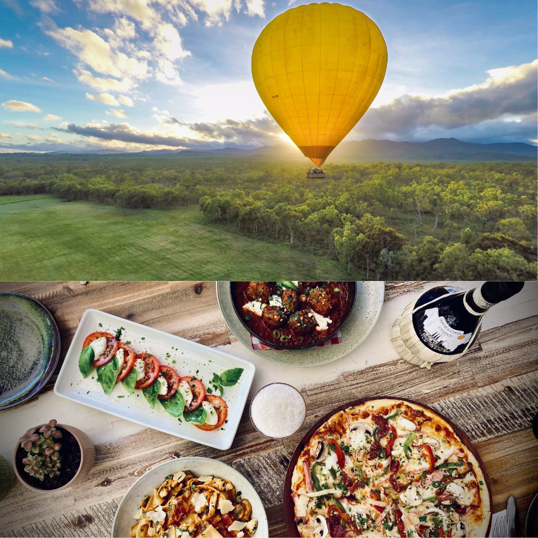 Cairns Classic Hot Air Balloon ride + FREE Lemoncello 3 course meal