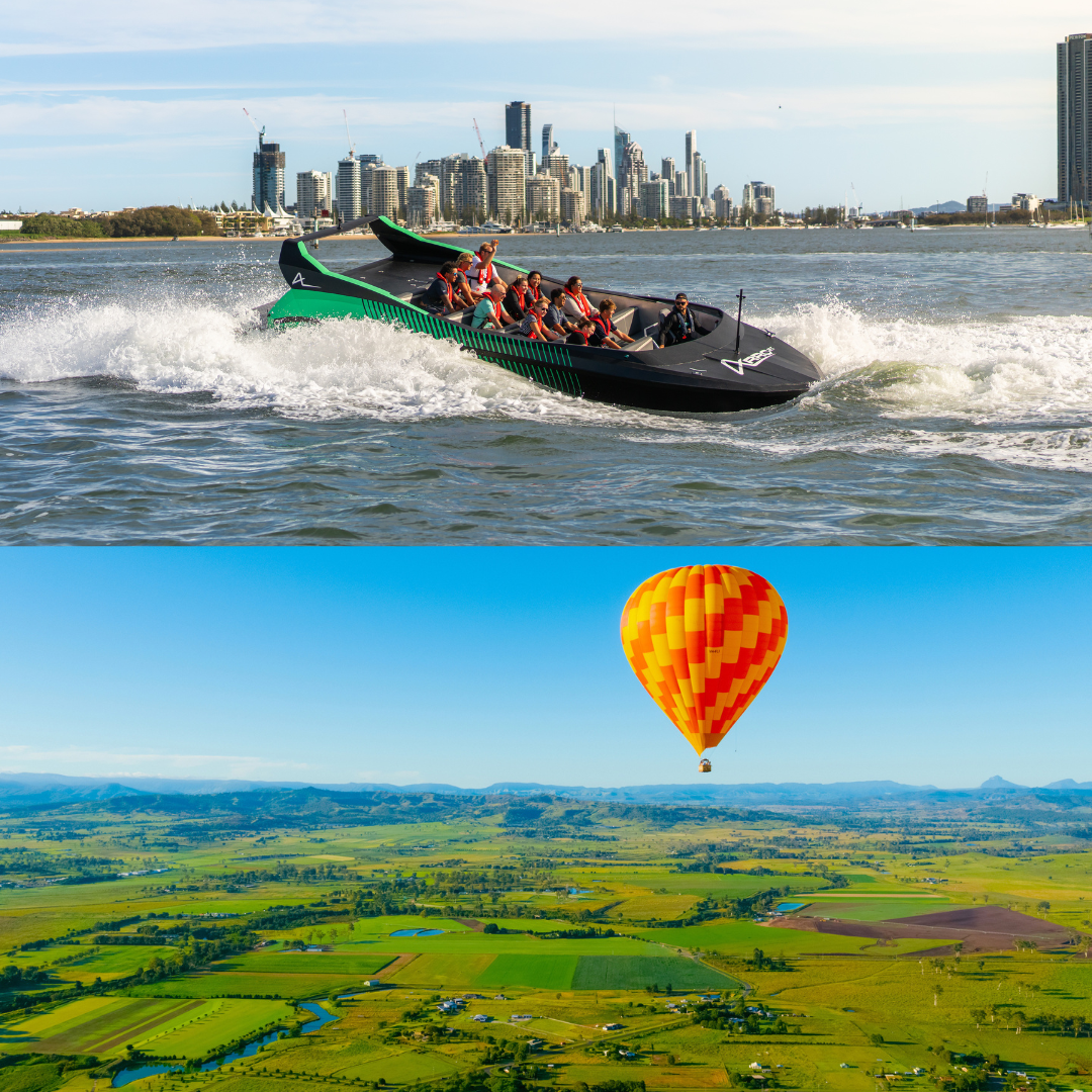 Gold Coast Classic Ballooning & Vineyard Breakfast with Arro Jetboating