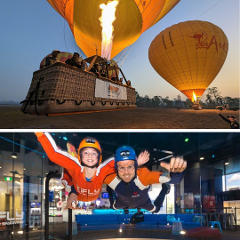 Gold Coast Classic Ballooning & Vineyard Breakfast FREE iFly indoor skydiving