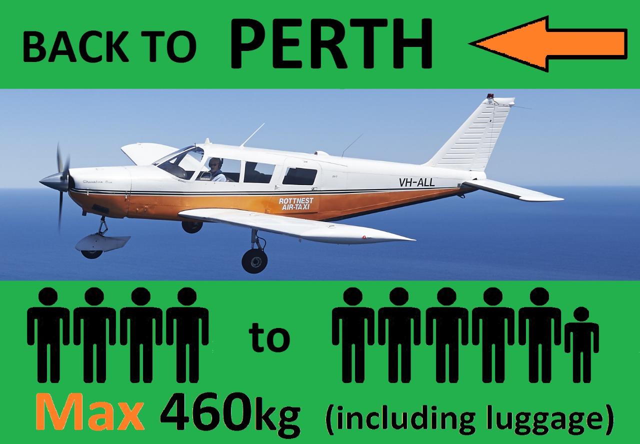 «  Rottnest to Perth - 4 to 6 passengers (one-way only)