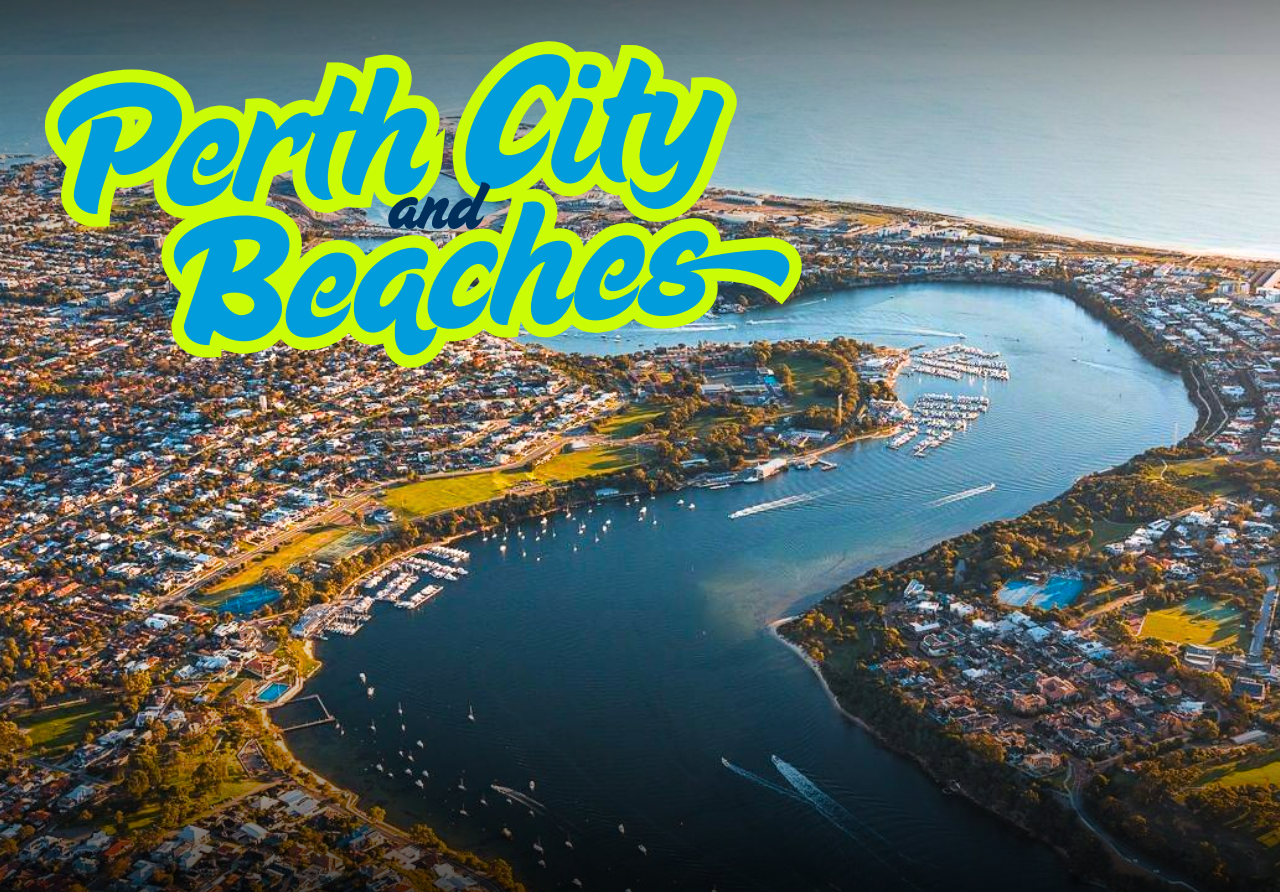 ○○○ ADVENTURER LOOP Wadjemup (Rottnest) Island + Perth city and river Scenic Joy Flight 