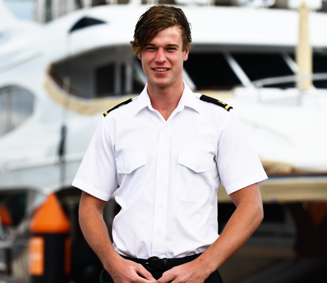 male yacht steward
