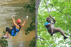 Ziplining and Rappelling or Climbing Combo Tour