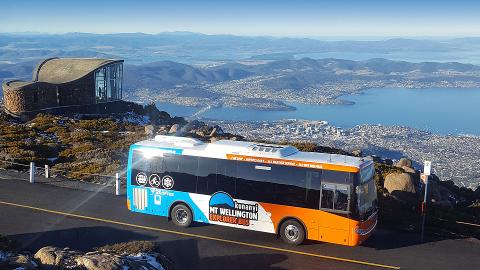 Bus Tour: Hobart city loop & Mt. Wellington Tasmania Australia